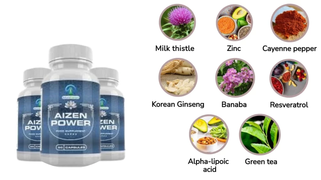 Aizen Power supplement with its ingredients