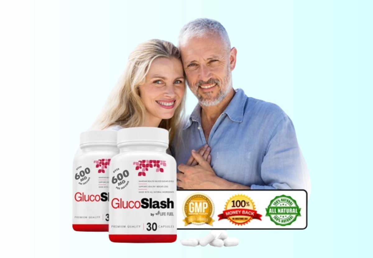 an elderly couple with glucoslash supplement