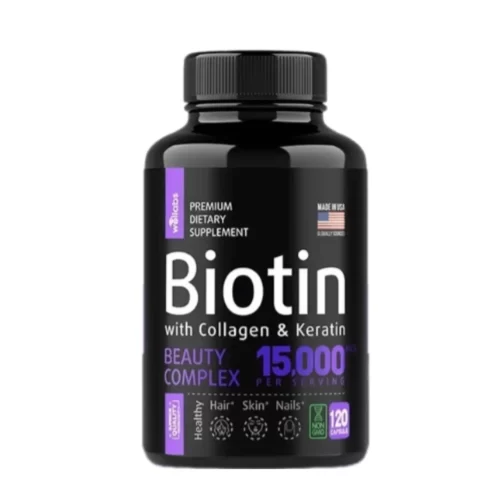 Biotin product bottle