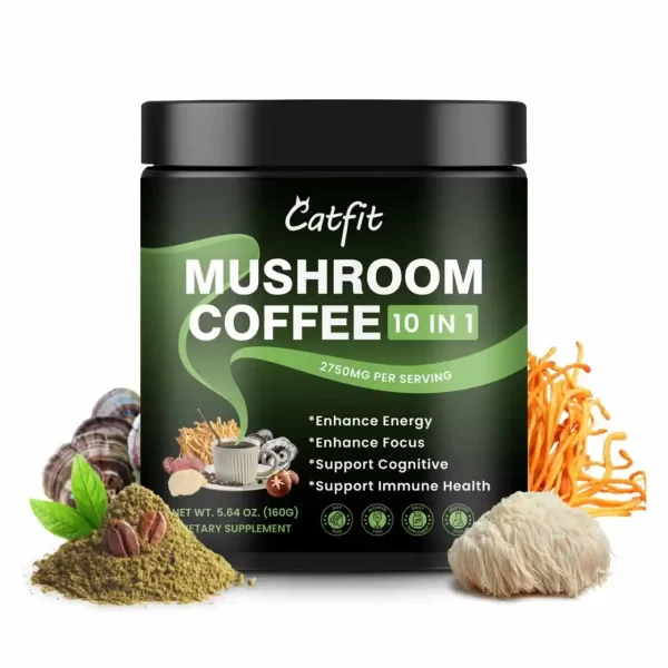 Catfit Lion's Mane Mushroom Matcha Coffee product bottle