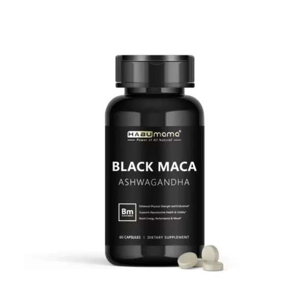 HABUMAMA Black Maca product bottle