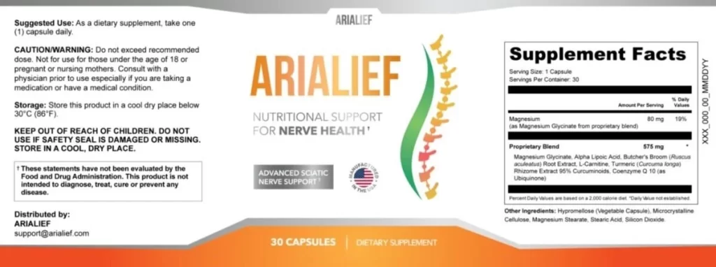 Arialief supplement user guidance